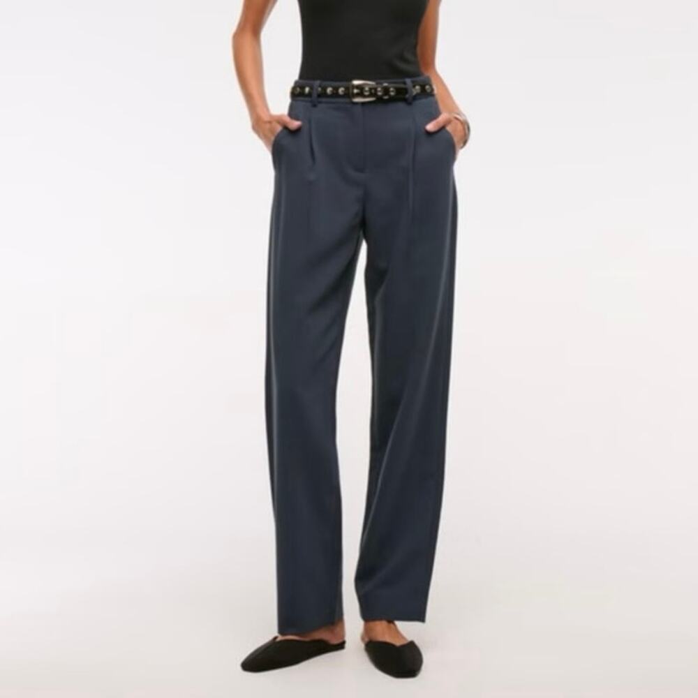 Abercrombie And Fitch A&F Quinn Tailored Straight Pant Indigo Size 12l